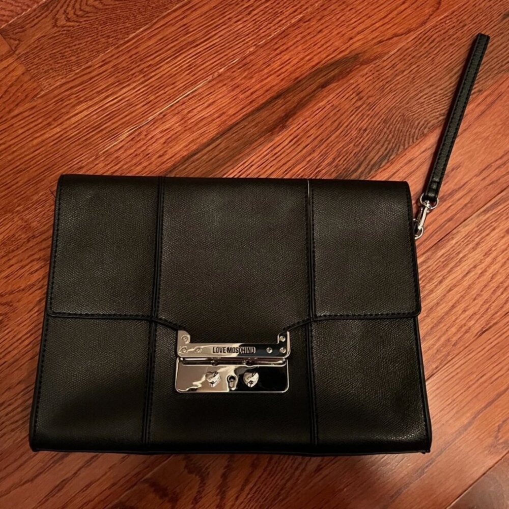 Love Moschino Wallet Bag Black Leather Perfect Condition